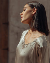 Load image into Gallery viewer, Balloon Sleeve Coffee Dress