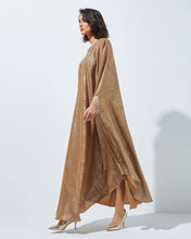 Load image into Gallery viewer, Sparkling Gold Kaftan in Two-Tone Fabric