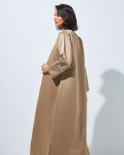 Load image into Gallery viewer, Beige Abaya with Embellished Sleeves