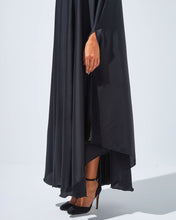 Load image into Gallery viewer, Black Evening Kaftan with Embellished Neckline
