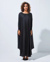 Load image into Gallery viewer, Black Evening Kaftan with Embellished Neckline