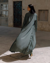 Load image into Gallery viewer, Sage Abaya with Pointed Lapel
