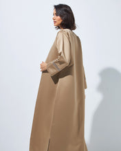 Load image into Gallery viewer, Beige Abaya with Embellished Sleeves
